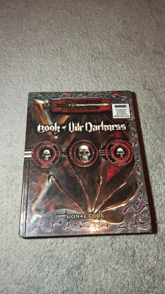 Dungeons & Dragons Book of Vile Darkness (2002) BoVD D&D DnD, Hobby en Vrije tijd, Ophalen of Verzenden, Gebruikt, Overige soorten