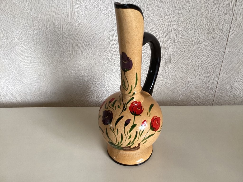 Nieuwe Griekse vaas van Kreta handbeschilderd, kan met oor, 26 cm, Handgemaakt, Nieuw, Ophalen of Verzenden