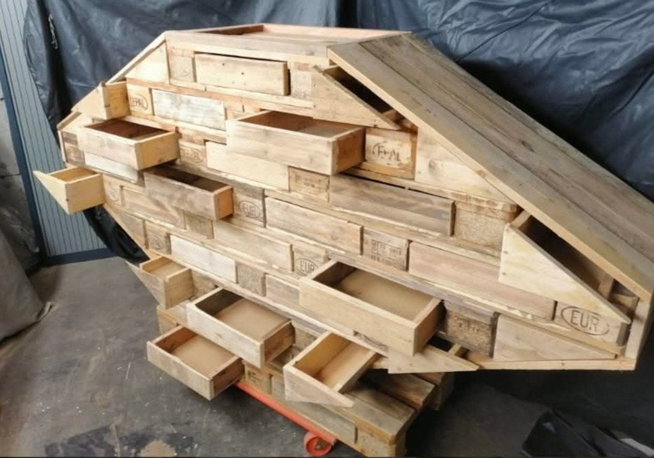 zelfbouw pallet ladenkast.GRATIS, Ophalen, 25 tot 50 cm, Minder dan 100 cm