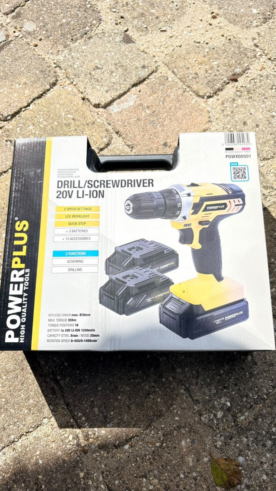 2x Powerplus POWX0051 Accuboormachine/Schroefmachine