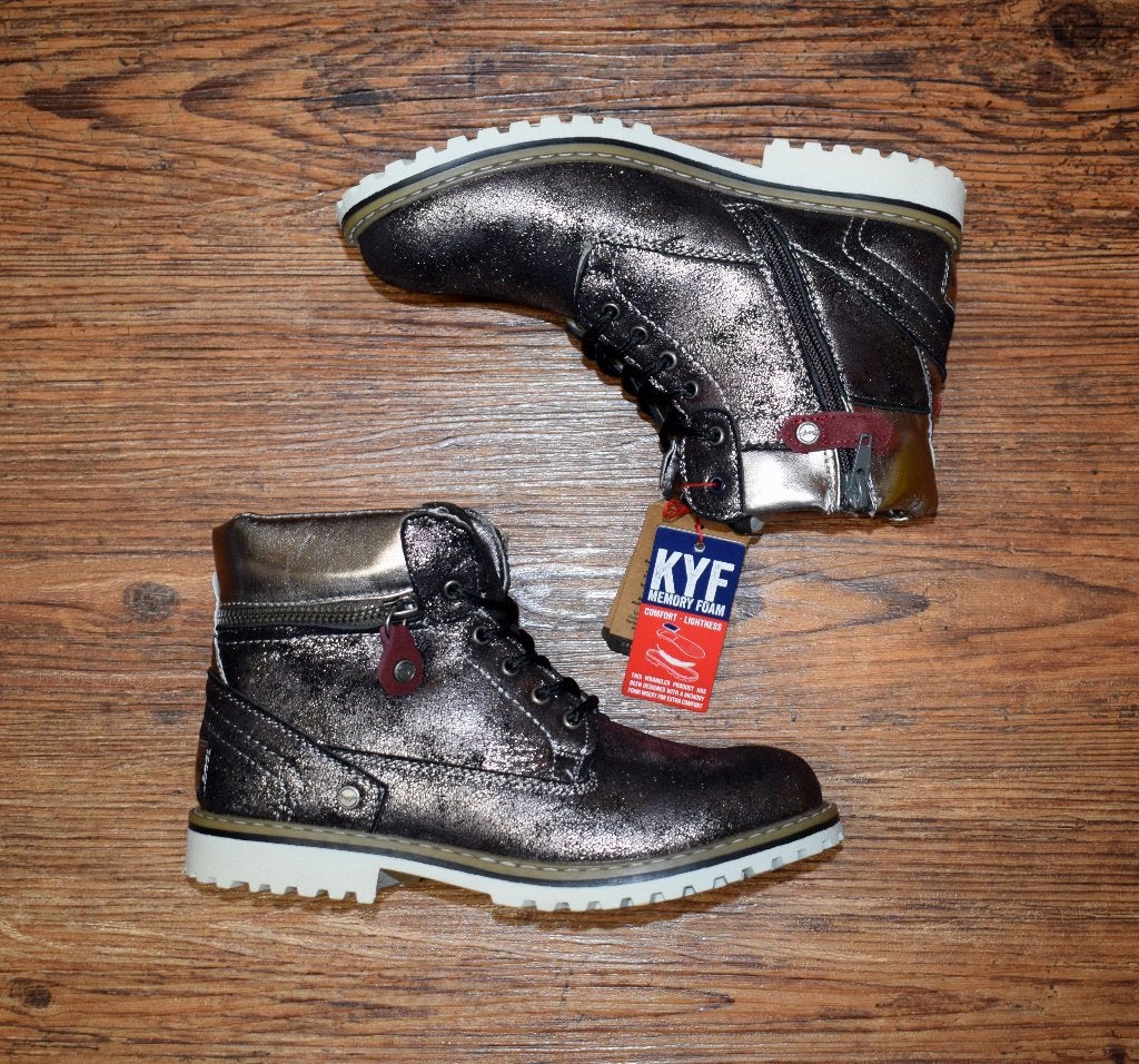 Wrangler - halfhoge gun metal boots - maat 37, Kleding | Dames, Schoenen, Overige kleuren, Lage of Enkellaarzen, Nieuw, Wrangler