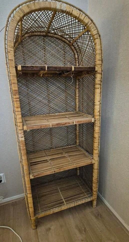 Vintage rotan kast, Ophalen, Gebruikt