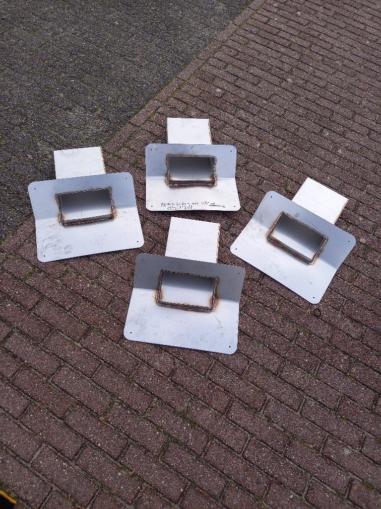 4 spuwers, dakafvoer,  nood overstort, Ophalen, Overige typen, Nieuw, Rvs