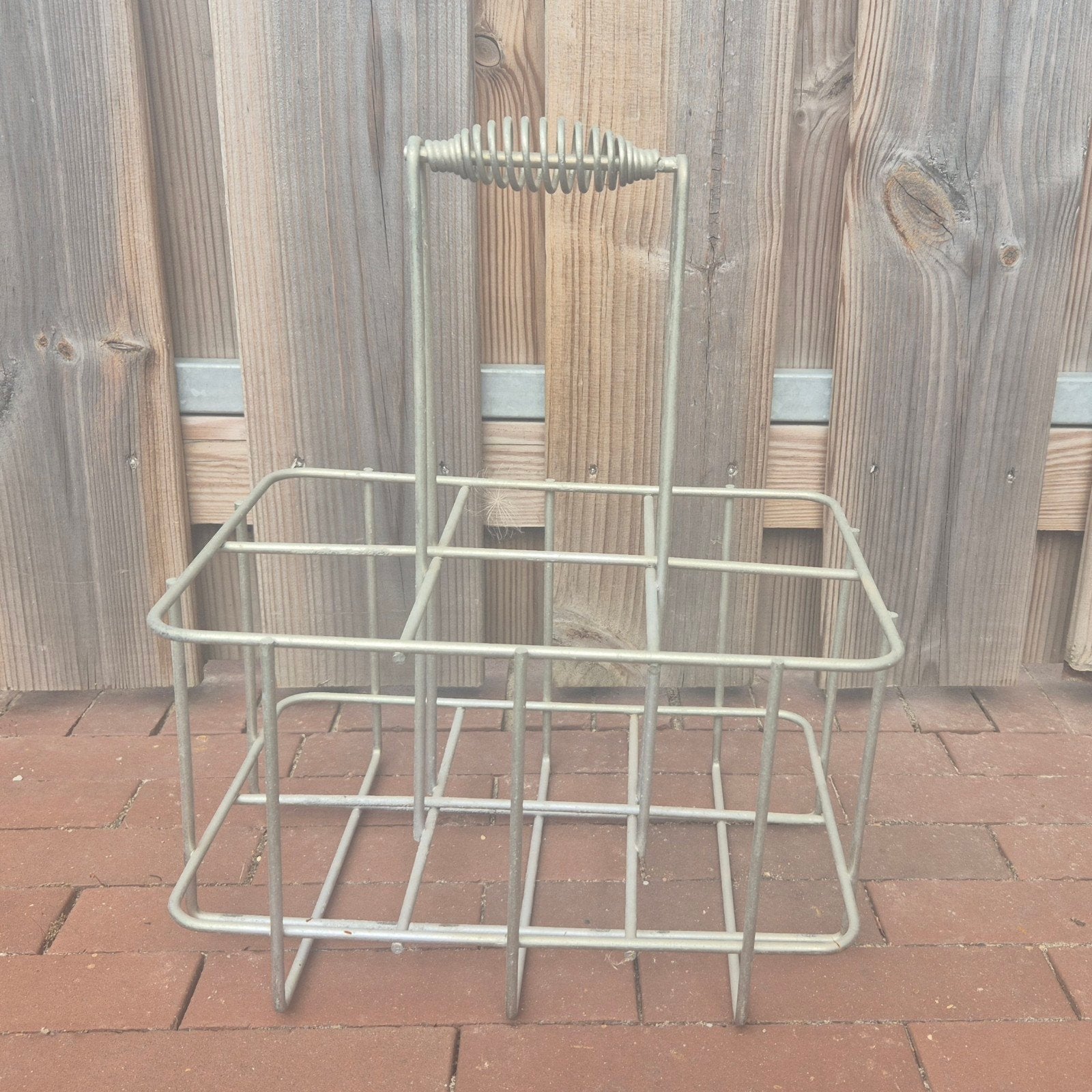 Vintage metalen flessenrek / flessenhouder, Ophalen of Verzenden