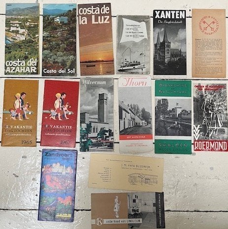 Diverse oude folders, Reizen, Ovomaltine, Linoleum, Ophalen of Verzenden, Gebruikt
