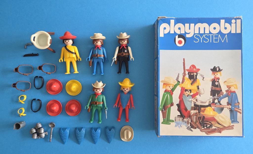Playmobil Vintage Western Cowboys western set 3241 v1 ovp, Ophalen of Verzenden, Zo goed als nieuw, Complete set