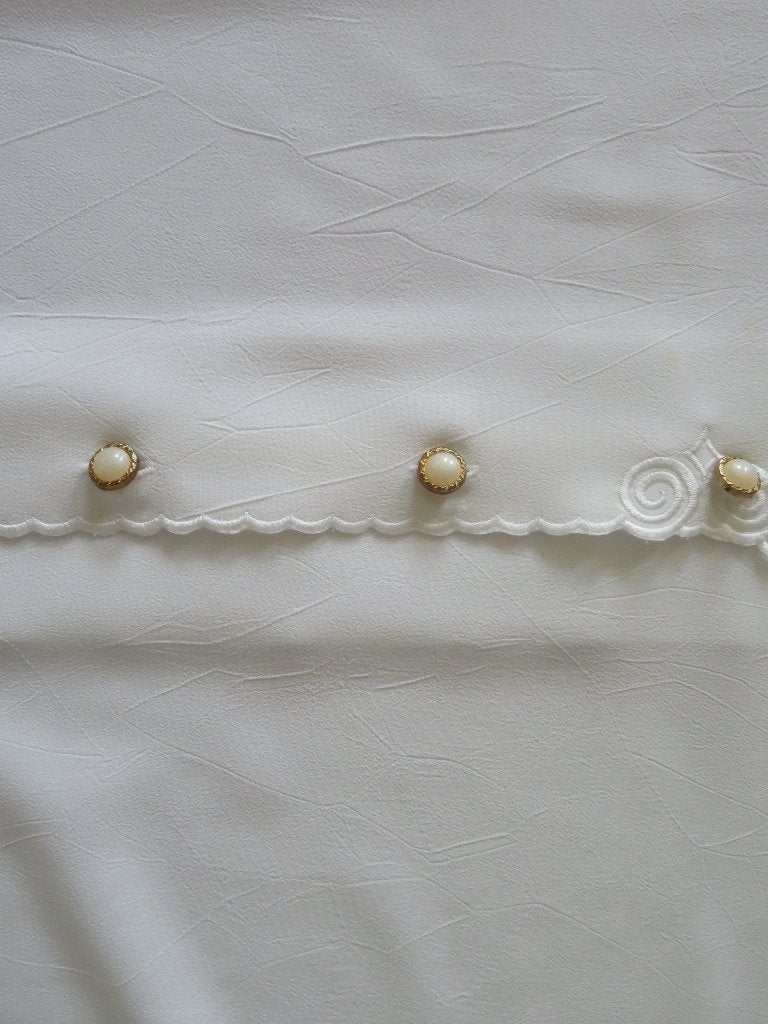 Blouse Wit Korte mouw Maat 42, Wit, Maat 42/44 (L), Ophalen of Verzenden, Zo goed als nieuw
