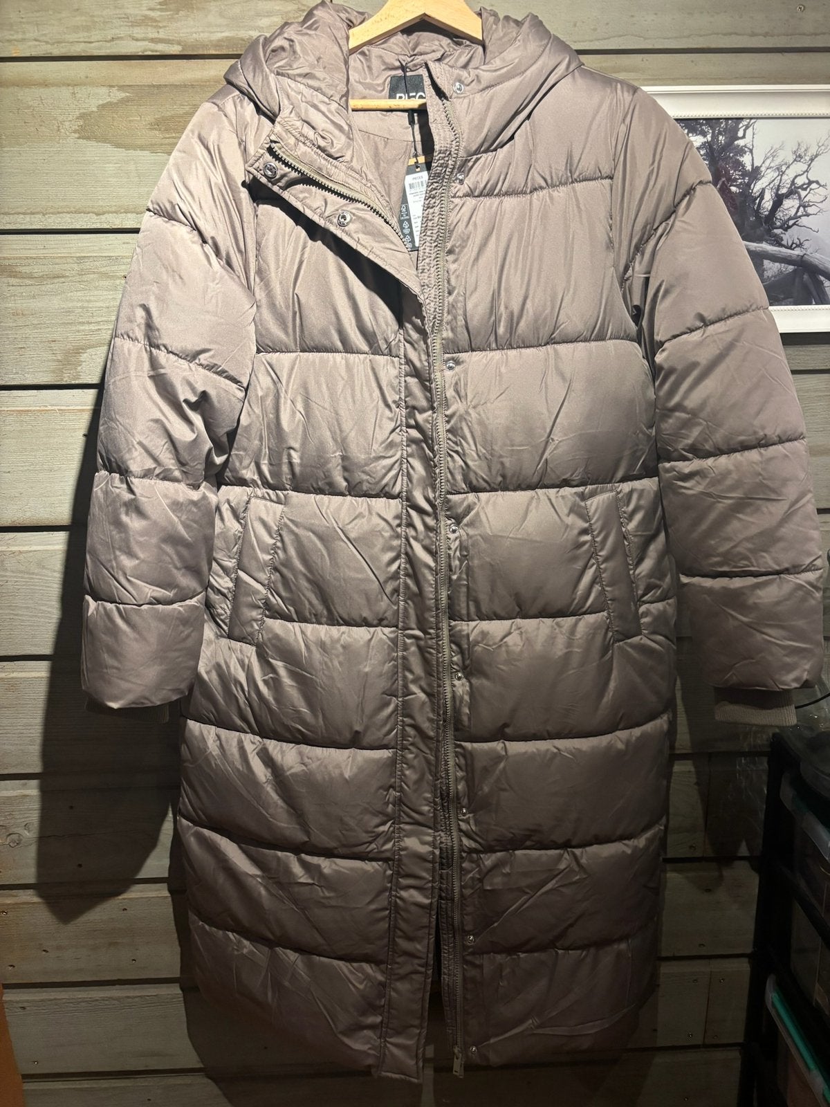 Winterjas Pieces, Kleding | Dames, Ophalen of Verzenden, Nieuw, Maat 38/40 (M), Bruin