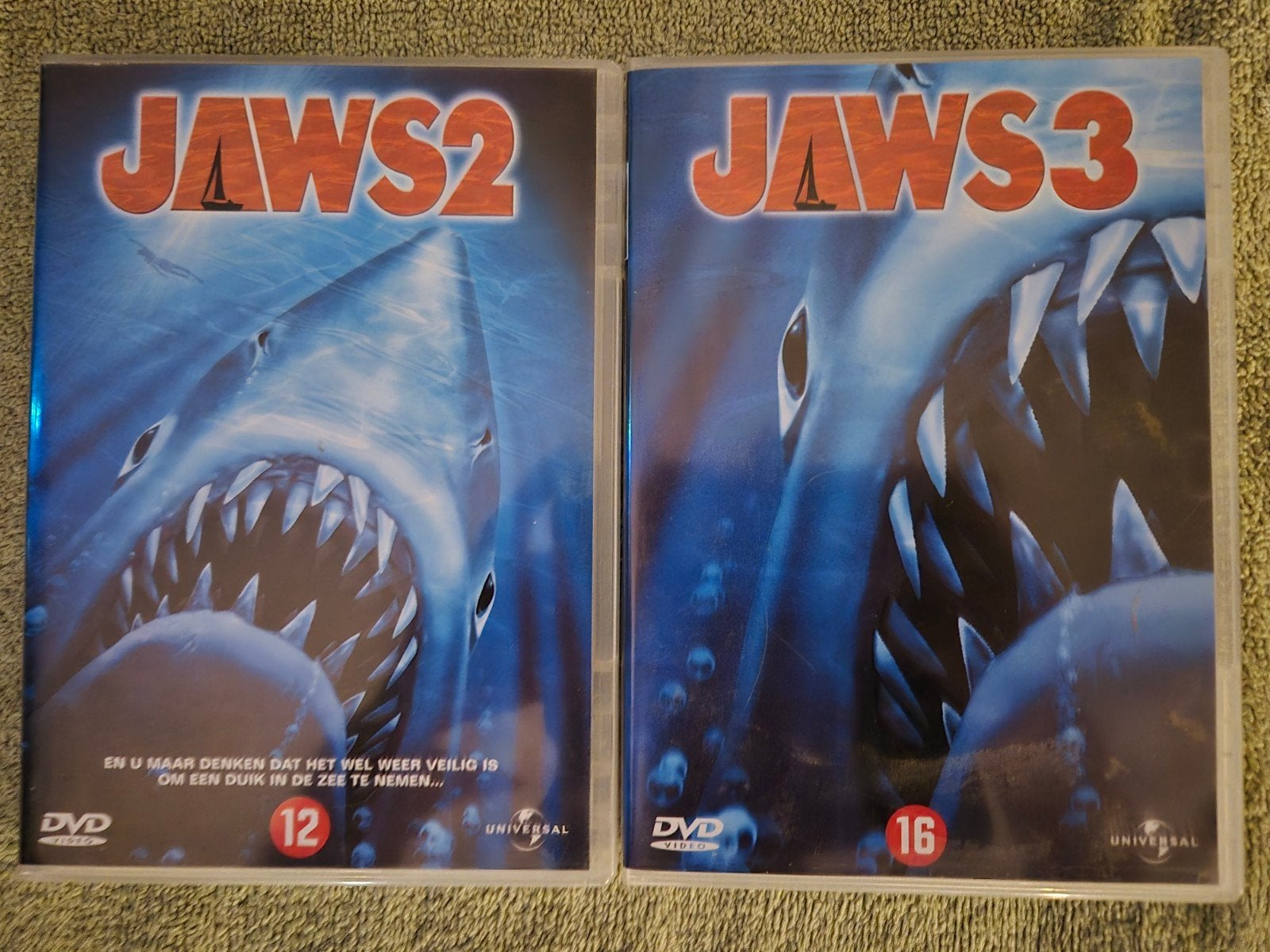 Jaws 2 & Jaws 3 DVD Boxset - Klassieke Horror Thriller, Vanaf 16 jaar, Ophalen of Verzenden, Zo goed als nieuw, Actiethriller