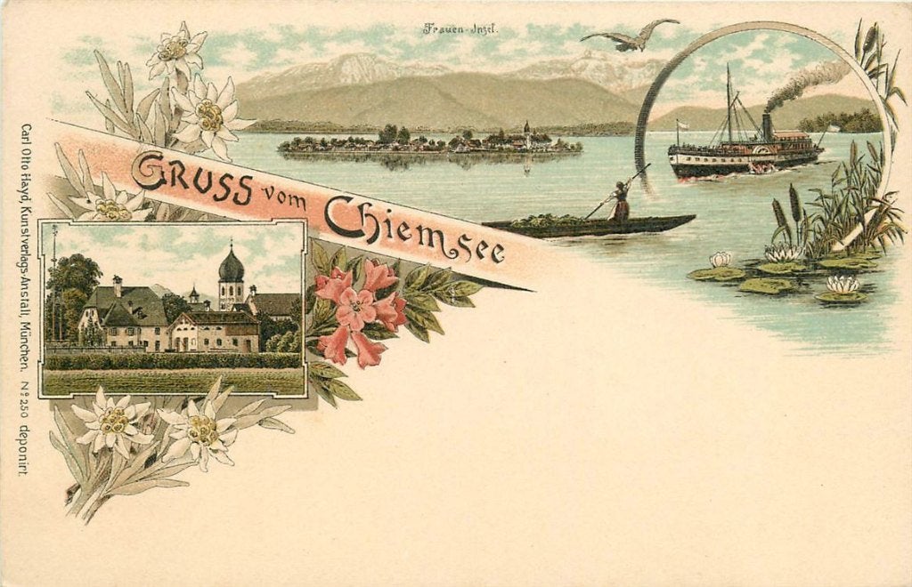 379-011-025 Chiemsee Litho, Ophalen of Verzenden, Voor 1920, Duitsland