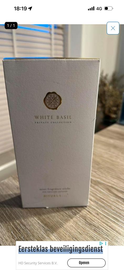 Rituals White Basil mini geursticks, Ophalen of Verzenden, Zo goed als nieuw