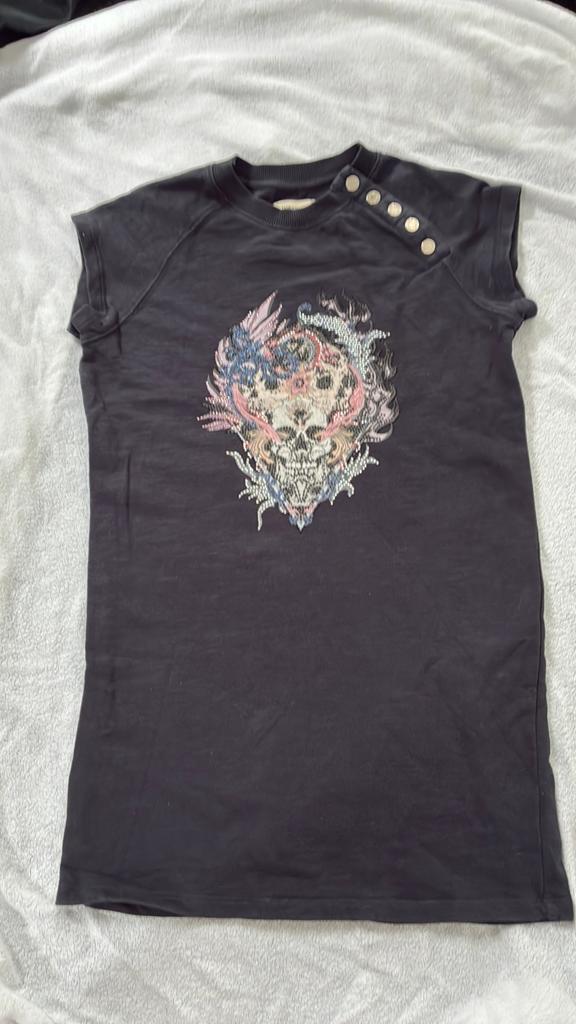 Zadig & Voltaire jurkmet doodshoofdprint, Verzenden, Gebruikt, Meisje, Jurk of Rok