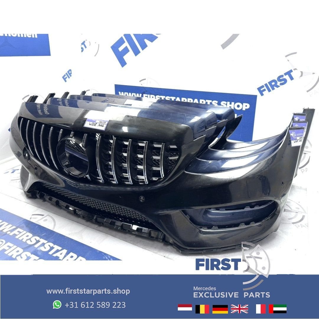 BUMPER W205 A2058850925 AMG VOORBUMPER 2014-2017 Mercedes C, Auto-onderdelen, Carrosserie en Plaatwerk, Gebruikt, -, Voor, Ophalen of Verzenden