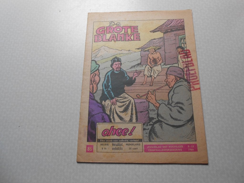 Ohee 86 De grote blanke 1964., Boeken, Stripboeken, Jef Nys, Eén stripboek, Ophalen of Verzenden, Zo goed als nieuw
