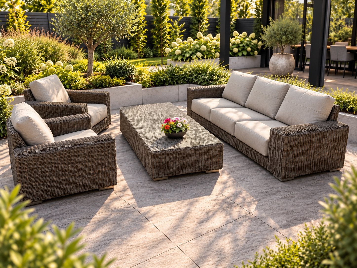 4SO 4 Seasons Outdoor Kingston Loungeset, Ophalen, Zo goed als nieuw, Wicker, Stoel
