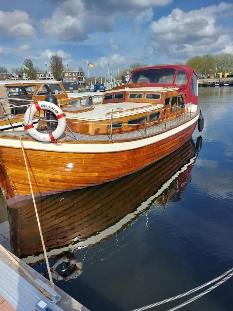 TeakHouten kajuit boot, Ophalen, Gebruikt, Binnenboordmotor, Diesel