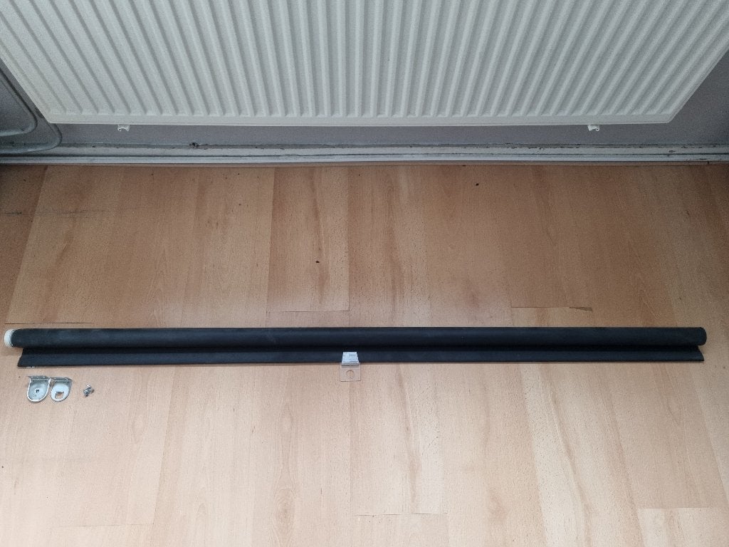 Verduisterend rolgordijn zwart, Ophalen, Overige materialen, 193 cm, Verduisterend