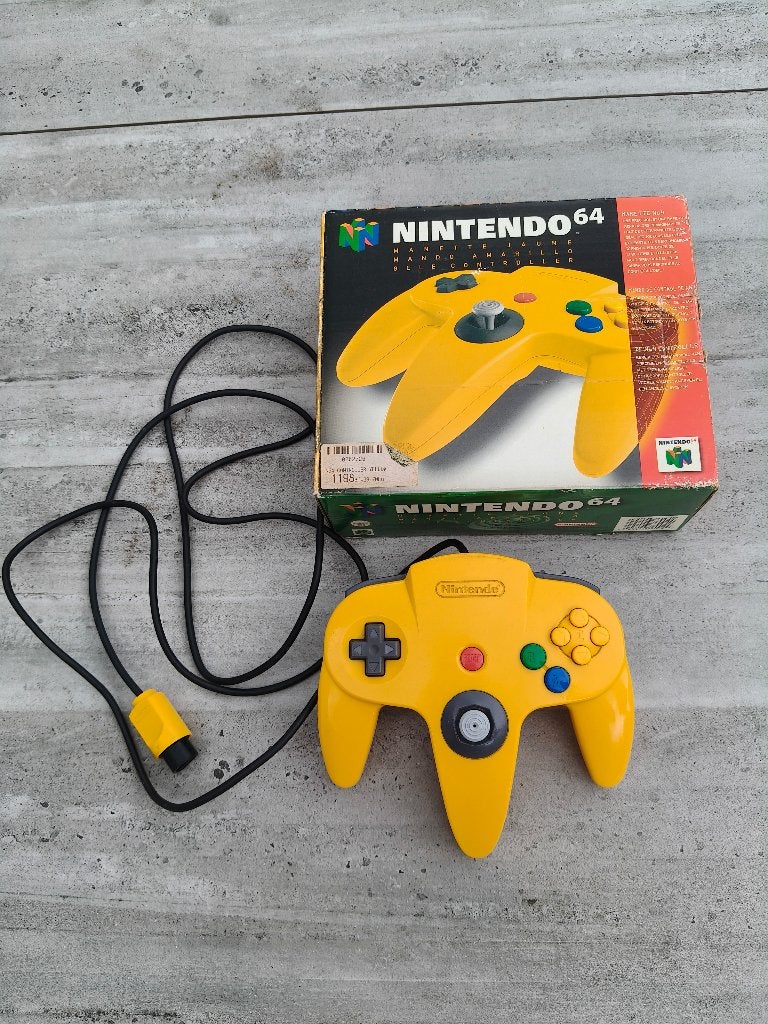 N64 Nintendo 64 Controller Yellow met originele doos, Gebruikt, Overige genres, 1 speler, Ophalen of Verzenden
