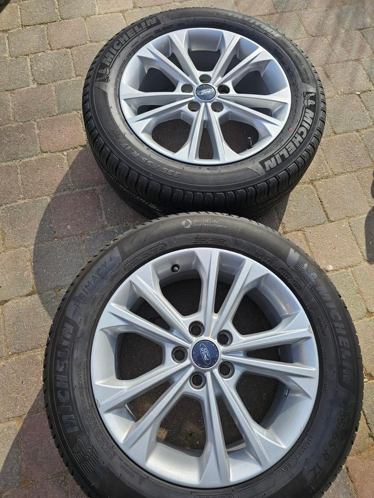 Ford 17 inch velgen met Michelin zomerbanden, Auto diversen, Overige Auto diversen, Ophalen of Verzenden