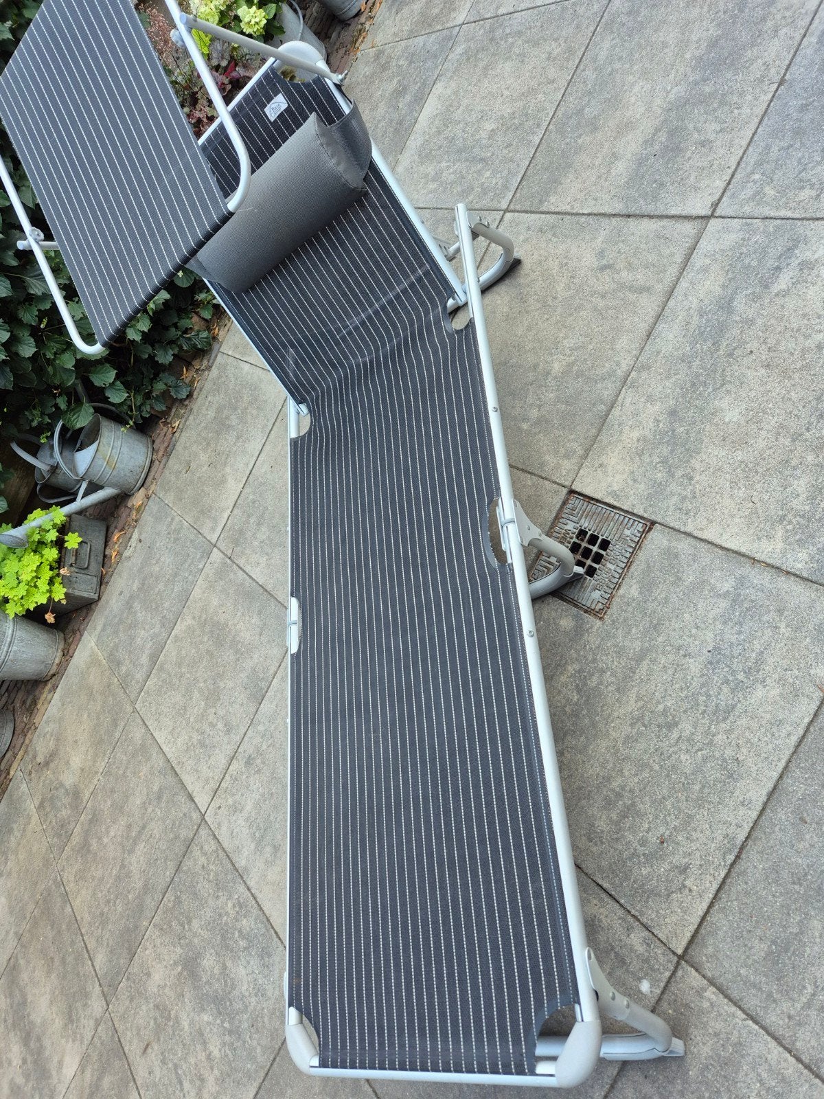 Strandbed lichtgewicht, Tuin en Terras, Ophalen, Gebruikt, Aluminium, Inklapbaar