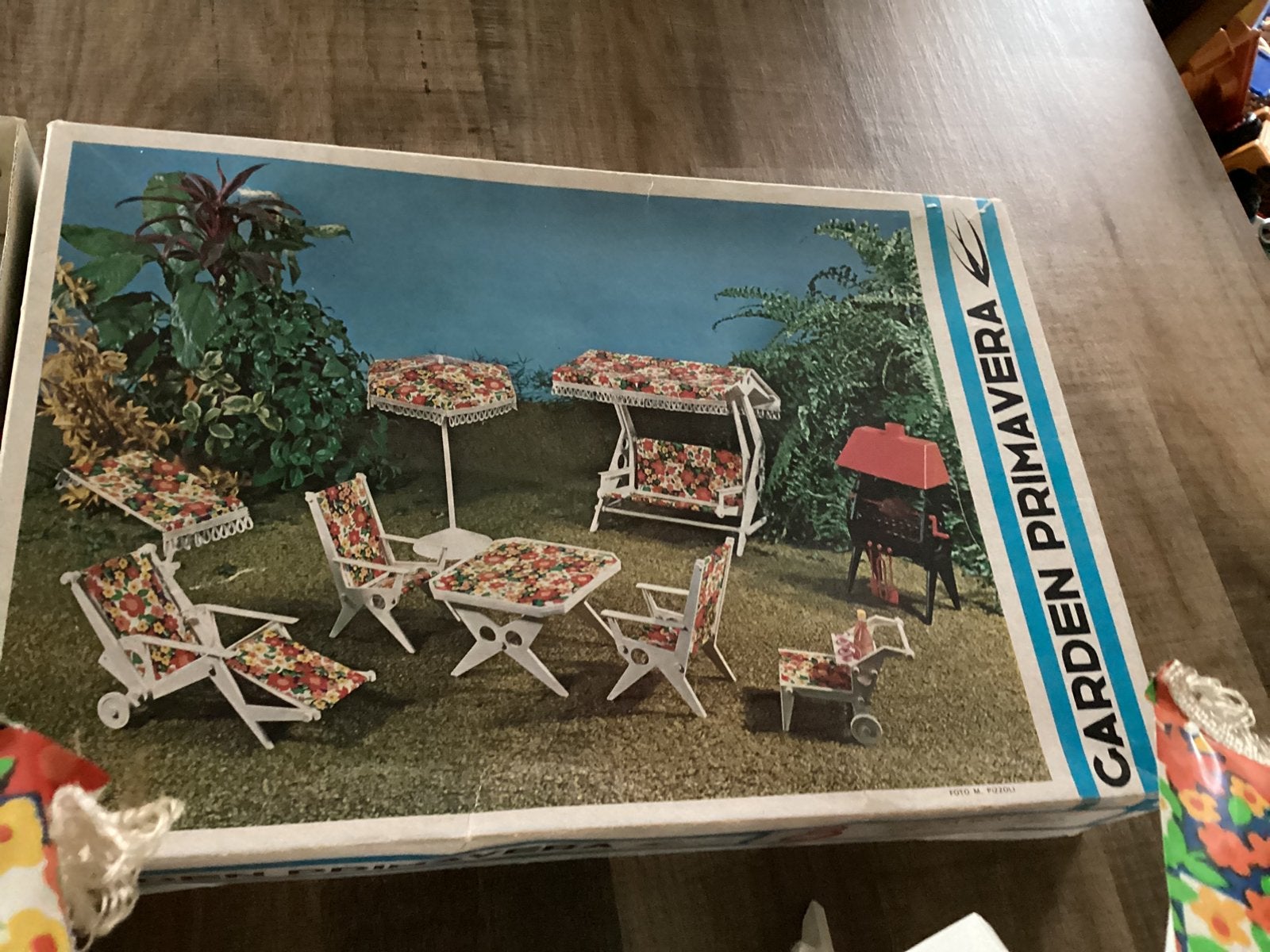 Retro vintage tuinset 8 delig compleet, Ophalen of Verzenden, Huis en Inrichting