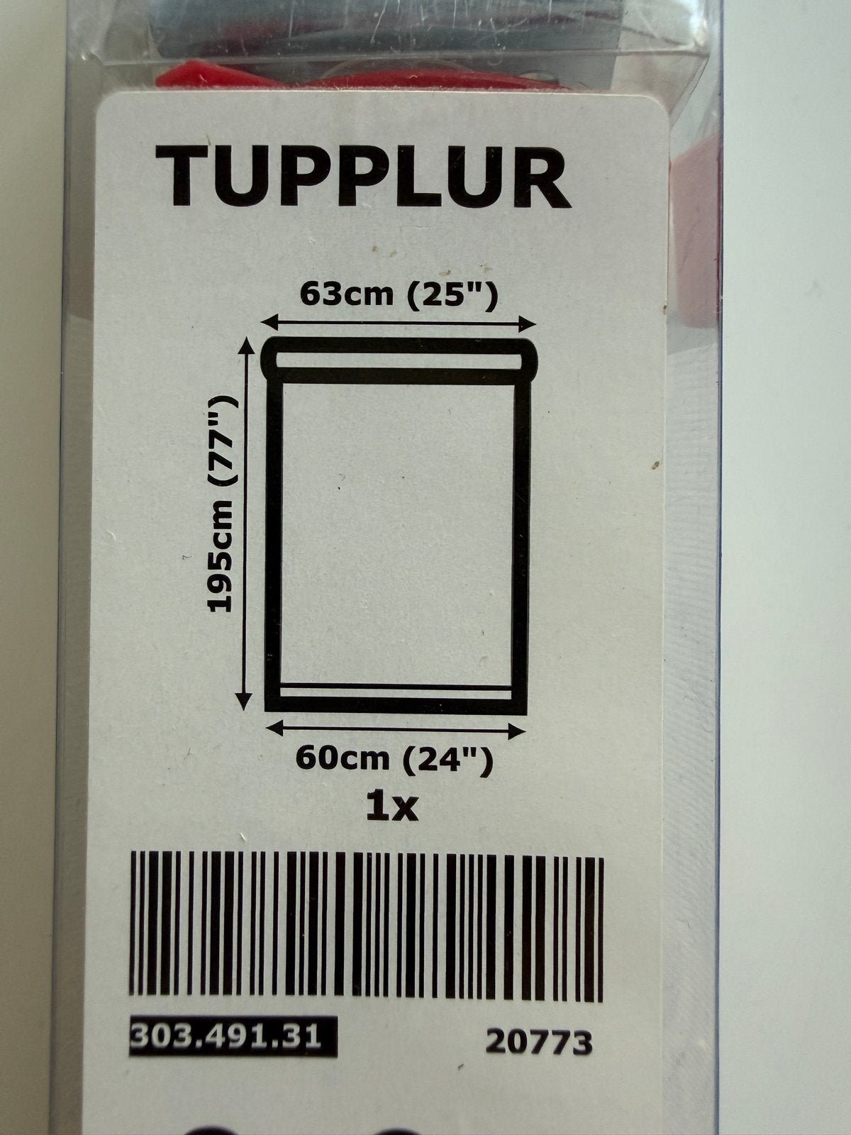 IKEA TUPPLUR Rolgordijn Wit 60x195 cm, Verduisterend, Wit, Nieuw, Ophalen of Verzenden
