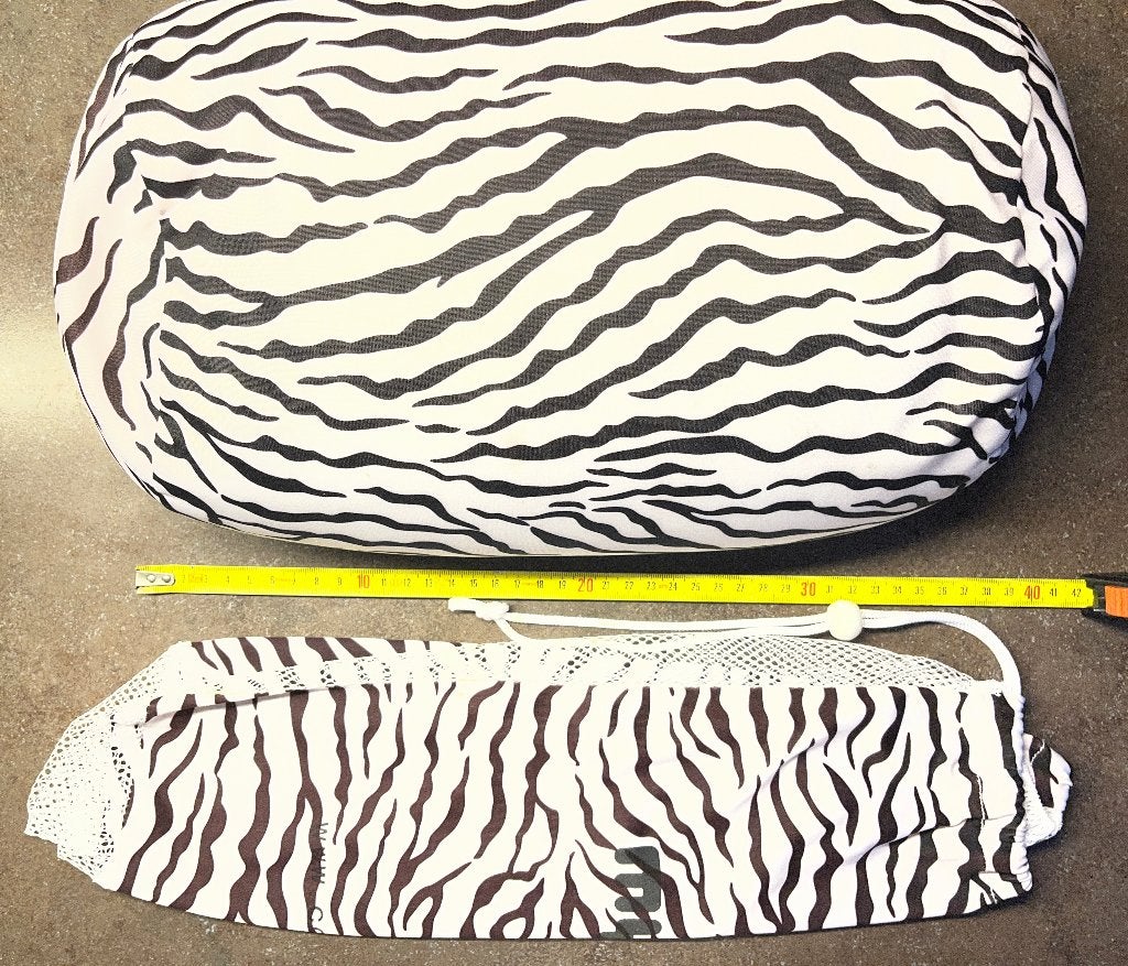 My Ukkie Pillow met zebra-print, Gebruikt, Wit, Ophalen of Verzenden, Rechthoekig