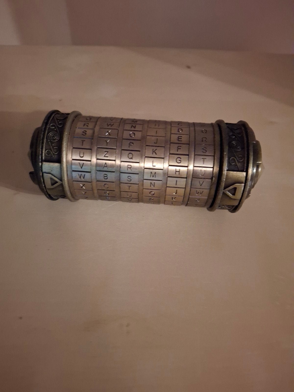 Da Vinci Code Cryptex - Metalen Puzzel Box, Ophalen of Verzenden, Zo goed als nieuw