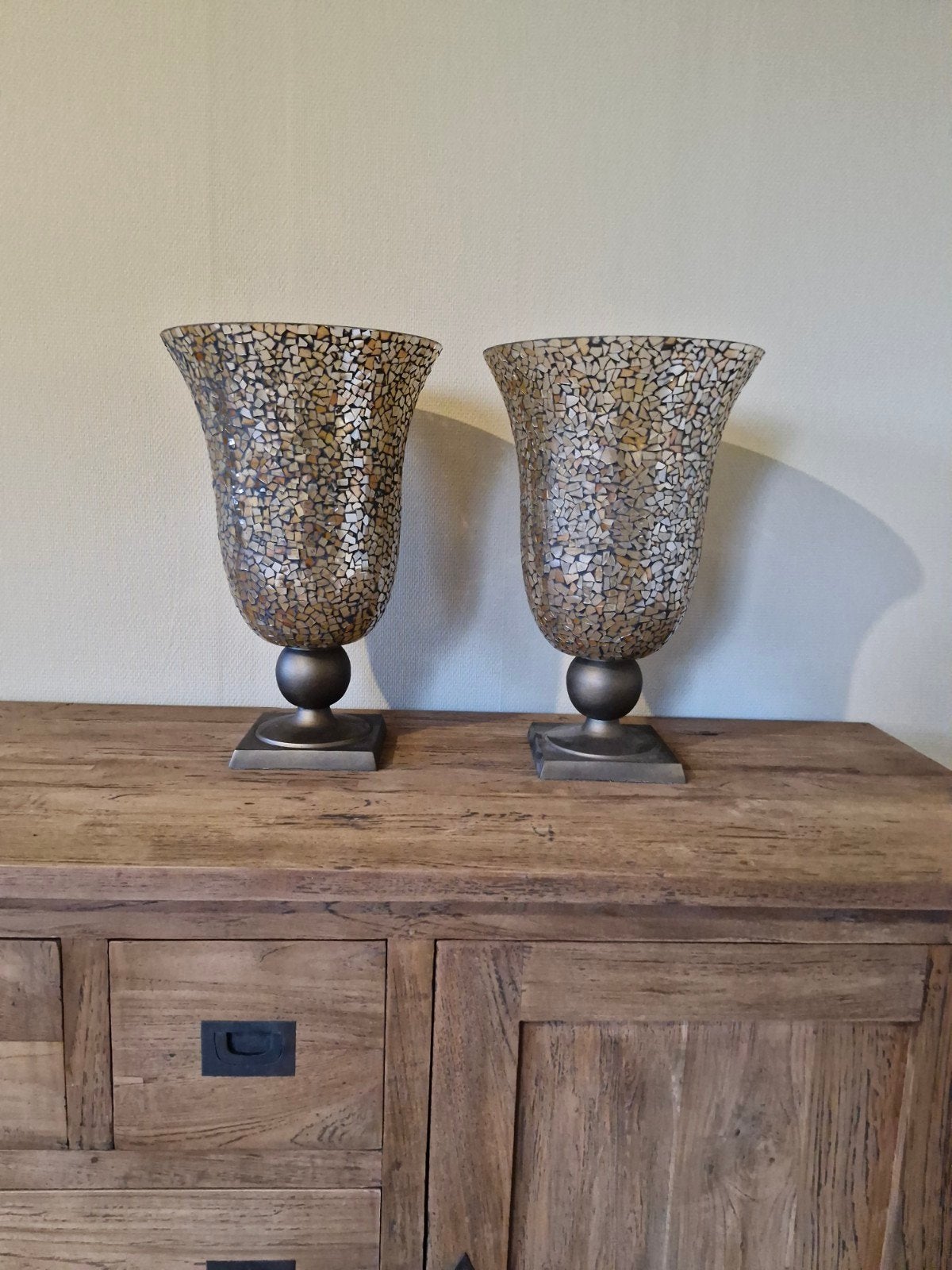 Glas mozaïek vazen, Ophalen, Zo goed als nieuw, Overige kleuren, Glas