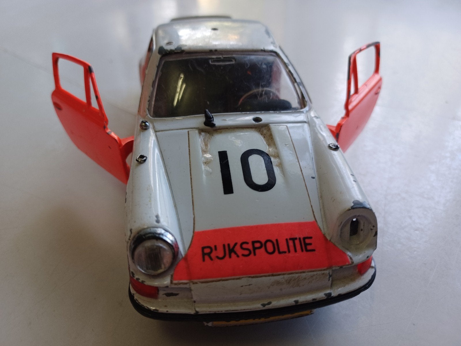 Vintage Speelgoedauto Rijkspolitie Porsche 911, Ophalen of Verzenden, Gebruikt, Auto