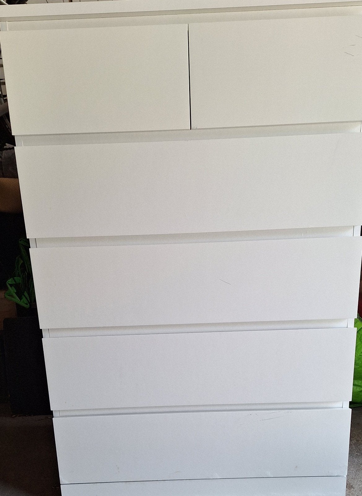 IKEA MALM kast - Witte ladekast met 6 laden, Ophalen, Gebruikt, 100 tot 150 cm, 50 tot 100 cm