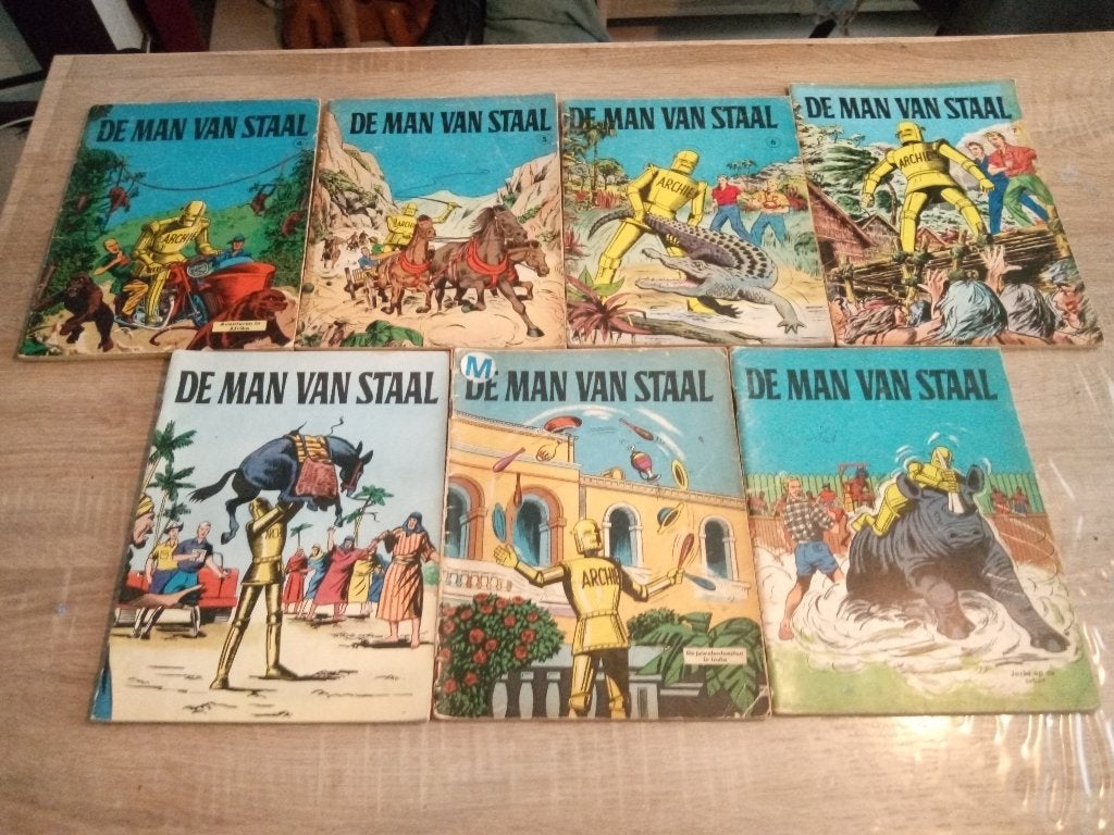 Archie De Man Van Staal: de hele serie (7 delen), Gelezen, Complete serie of reeks, Ophalen of Verzenden, Ted Kearon