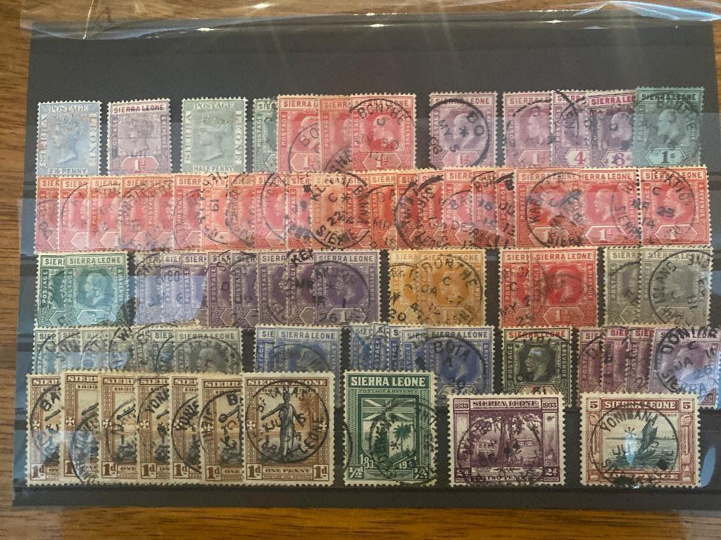 SIERRA LEONE pracht kavel gestempeld klassiek materiaal, Postzegels en Munten, Verzenden, Buitenland