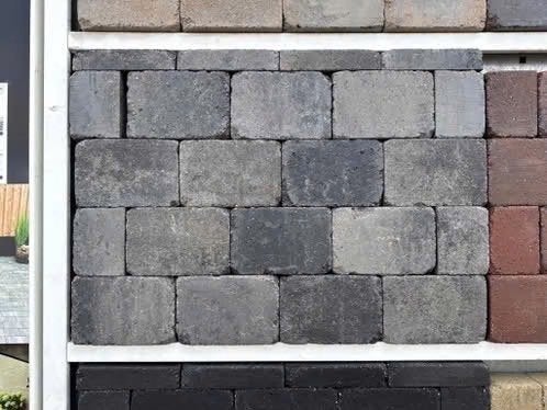 stonique trommel 21x14x7 cm grijs/zwart trommelsteen, Nieuw, Ophalen of Verzenden, 10 m² of meer, Beton