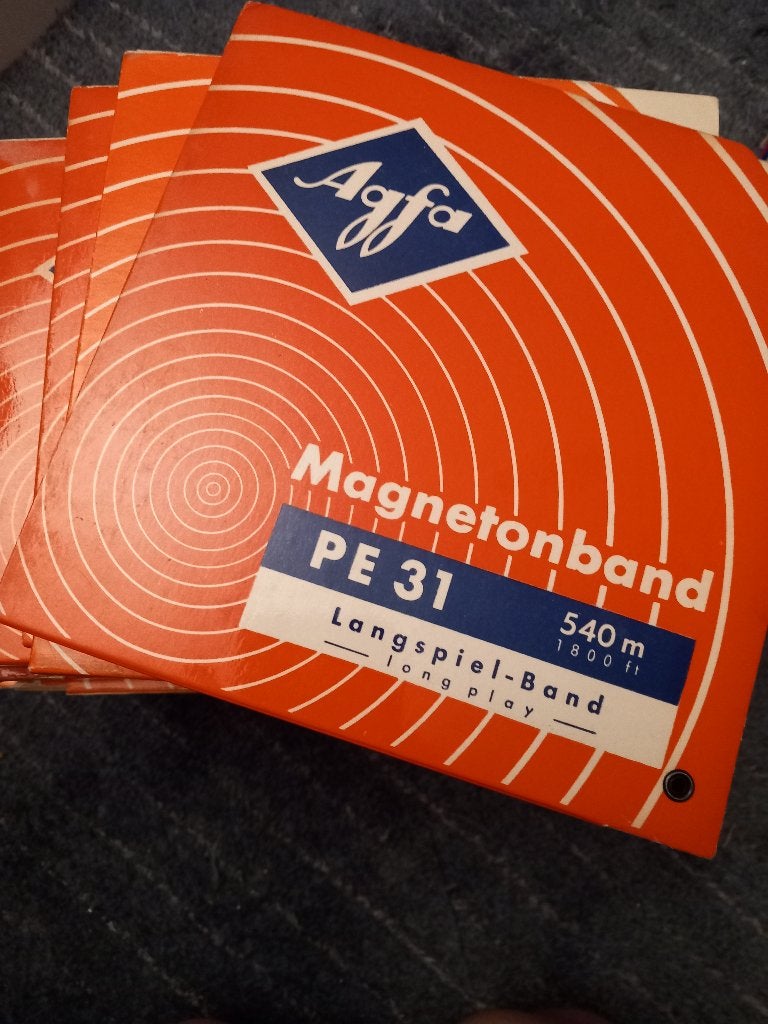 11x Agfa Magnetonband PE31 540 m + 1x Basf band, Ophalen of Verzenden