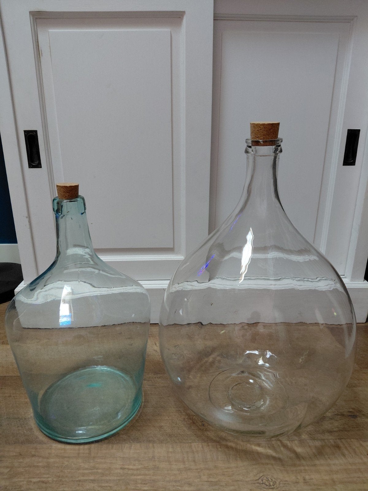 Wijnflessen, Glas, Ophalen, Gebruikt, Met kurk