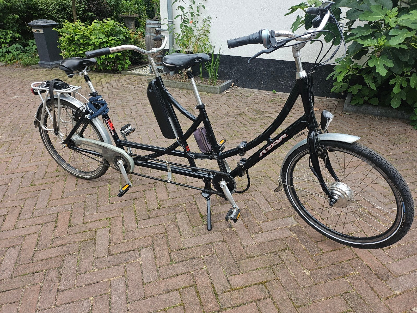 Goed onderhouden Azor vouwtandem met elektr.aandrijving en v, Ophalen, Gebruikt, Minder dan 49 cm, Minder dan 10 versnellingen