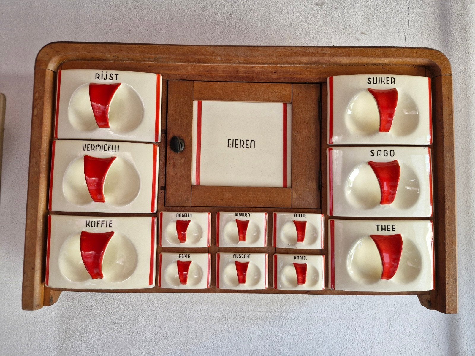 Koffie, thee, rijst, kruiden en eieren rek, Antiek en Kunst, Ophalen