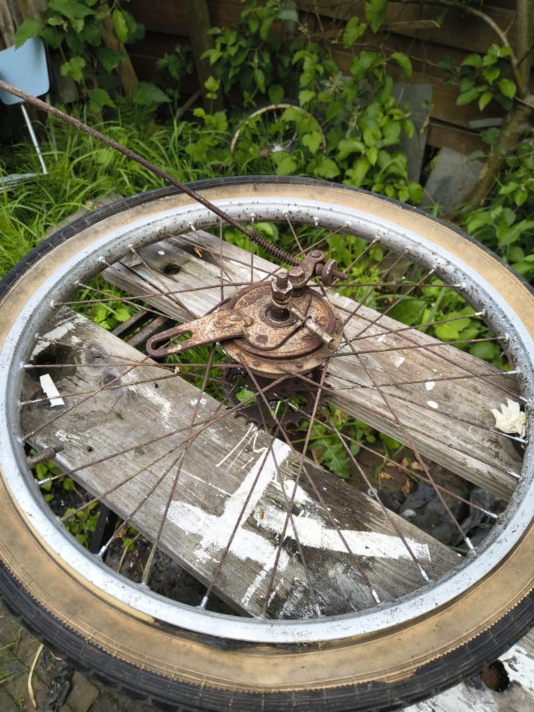 Sachs Achterwiel/velg 19" brommer jaren 50, Ophalen, Gebruikt, Overige typen, Overige merken