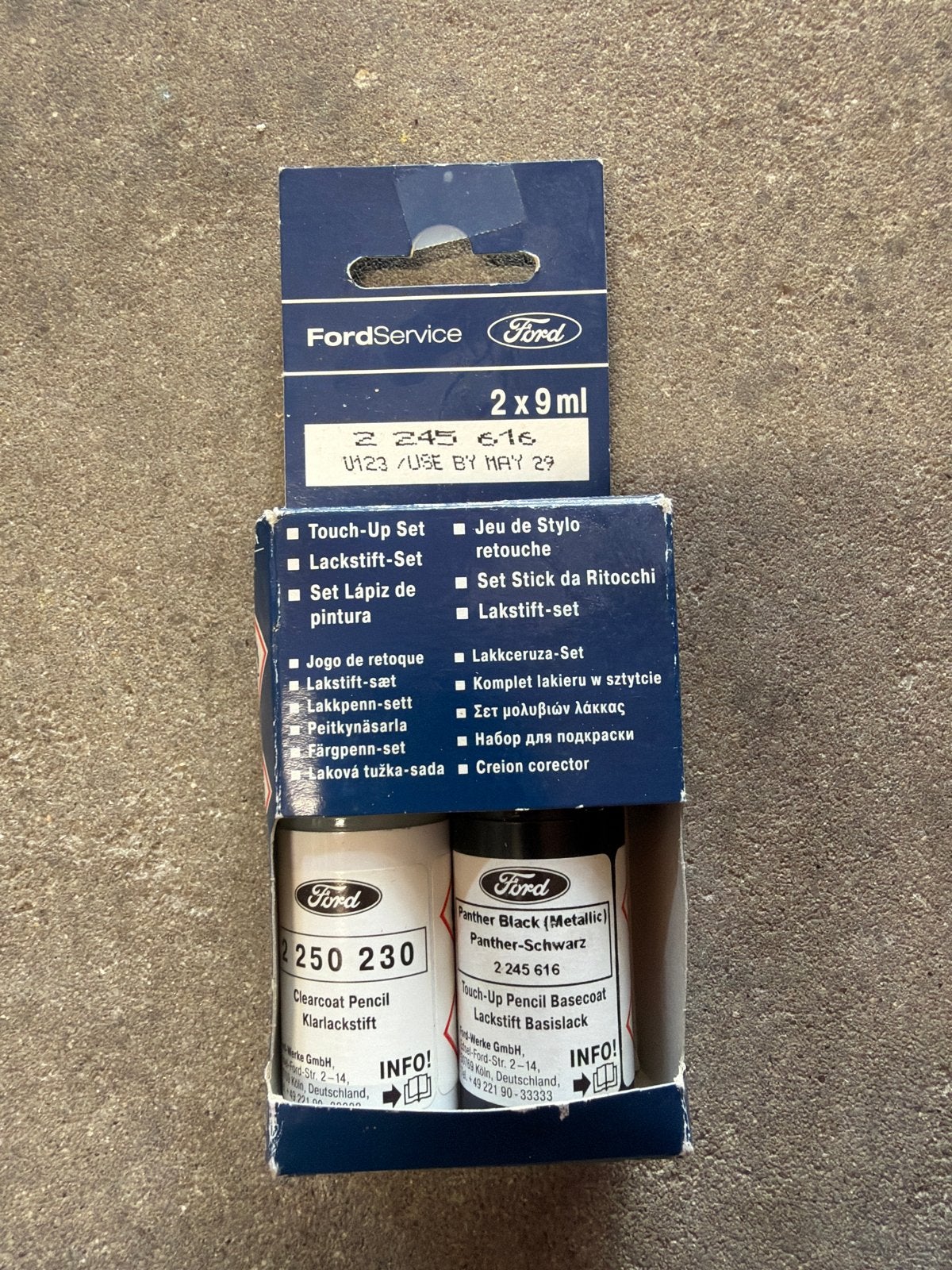 Origineel Ford Panther Black (Metallic) Lakstift-set - Nieuw, Ophalen of Verzenden, Nieuw, Ford