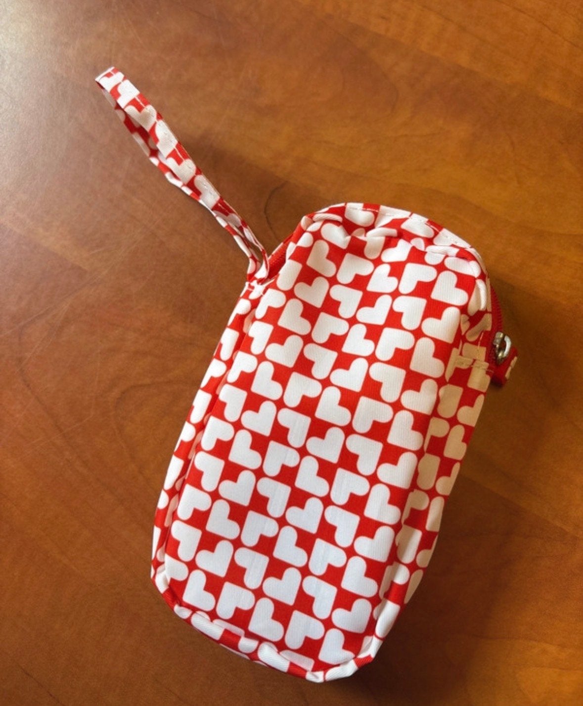 Rood-wit hartjes reistasje, Verzenden, Minder dan 20 cm, Rood, Nieuw
