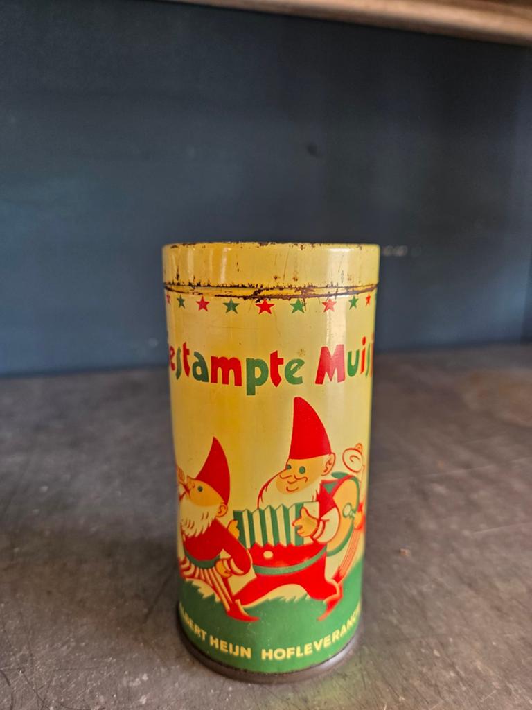 Vintage retro blik gestampte muisjes Albert Heijn, Verzamelen, Ophalen, Gebruikt, Overige