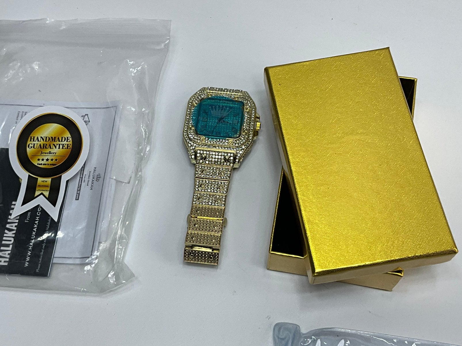 Halukakah diamand horloge in geschenk doos Nieuw, Verzenden, Nieuw, Overige merken