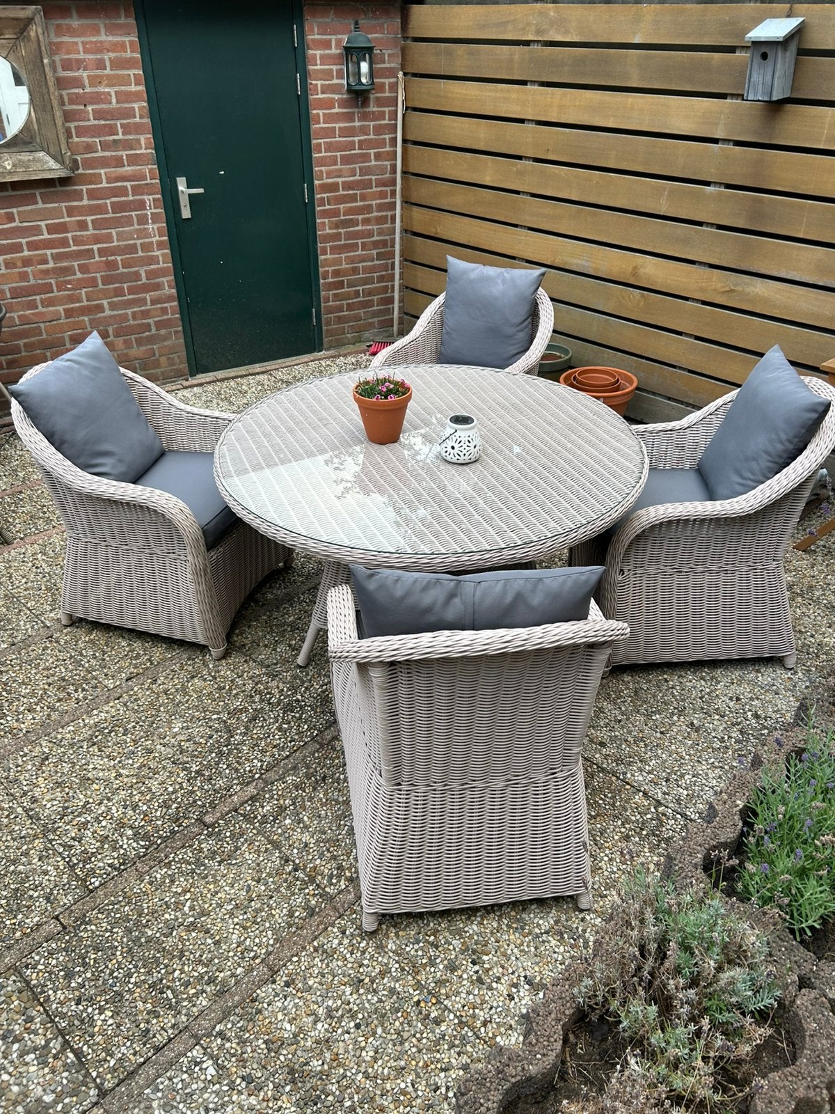 Wicker tuinset, Ophalen, Zo goed als nieuw, Wicker