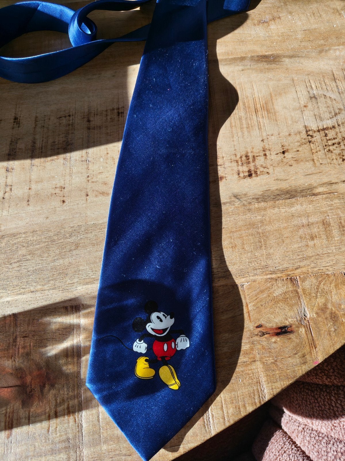 Disney Exclusive Stropdas - Koningsblauw met Mickey Mouse, Ophalen, Blauw, Nieuw, Met patroon