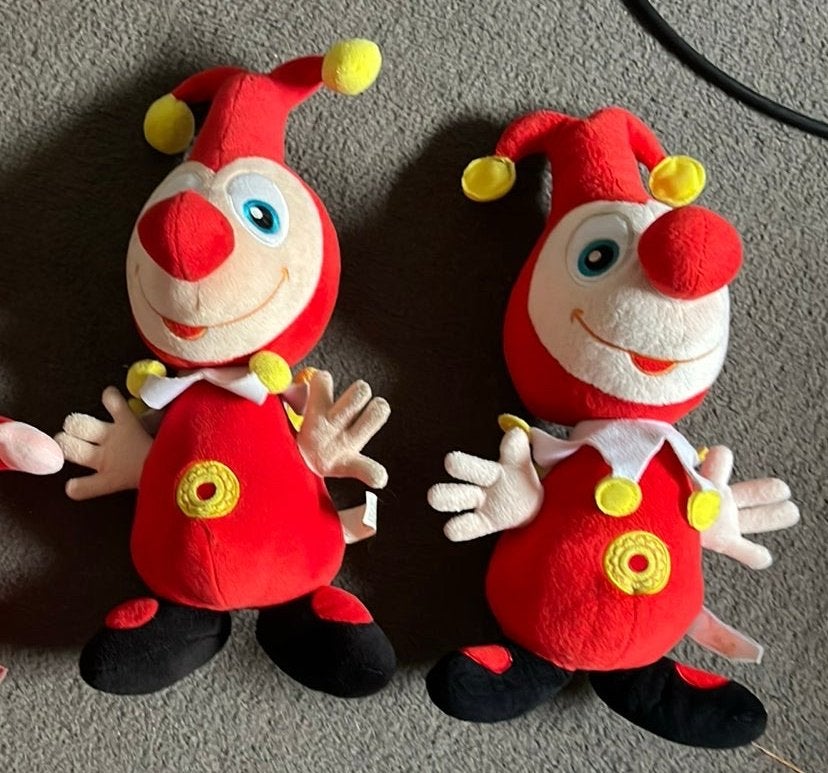 3x Efteling Jokie en Jet knuffels, Ophalen, Gebruikt, Overige merken, Overige typen