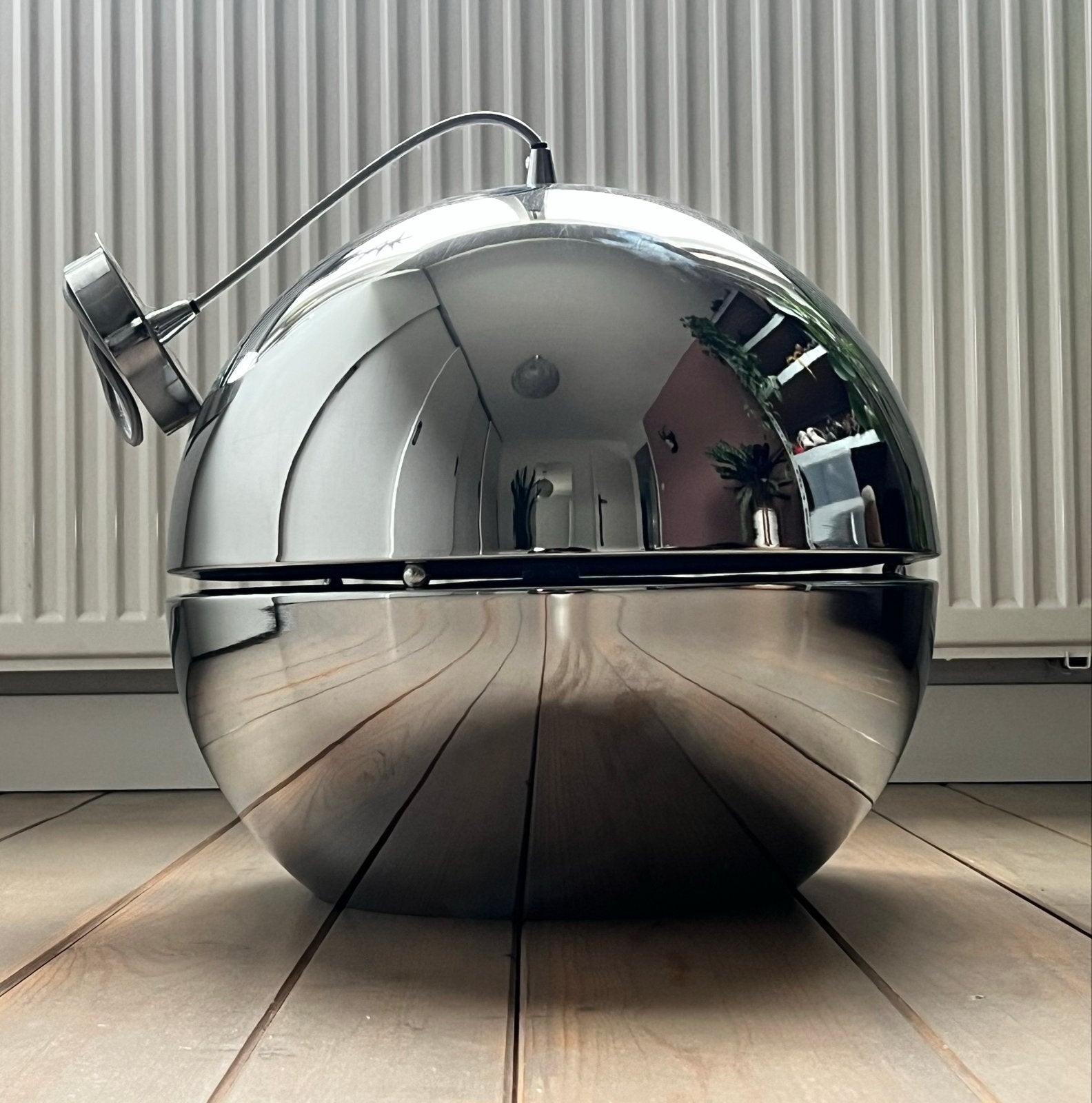 Zuiver Retro 70 Hanglamp - Chroom - 40cm, Ophalen, Gebruikt, Metaal, E27 (groot)