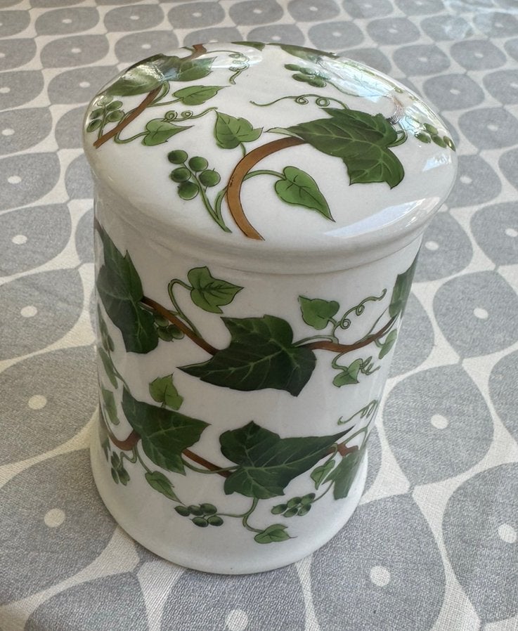Vintage Tilia porseleinen voorraadpot deksel – klimop/Hedera, Ophalen of Verzenden, Zo goed als nieuw, Porselein, Overige typen