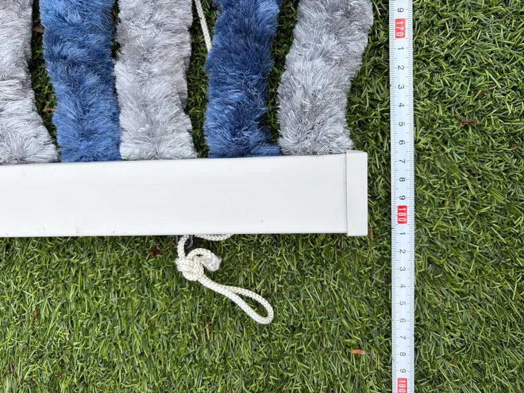 Vliegengordijn blauw/grijs, Caravans en Kamperen, Caravan accessoires, Ophalen of Verzenden, Zo goed als nieuw