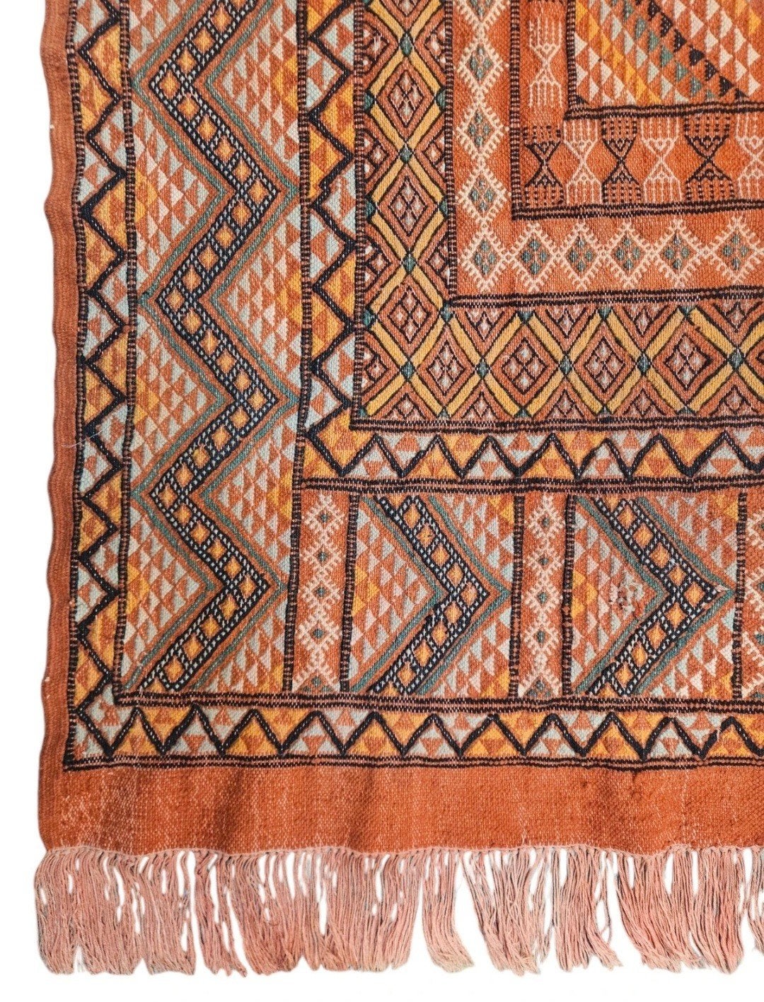 Handgeweven oosterse vintage kelim geometric 194x266cm, Berber, Vintage, Etnisch, Gebruikt, 150 tot 200 cm, 200 cm of meer